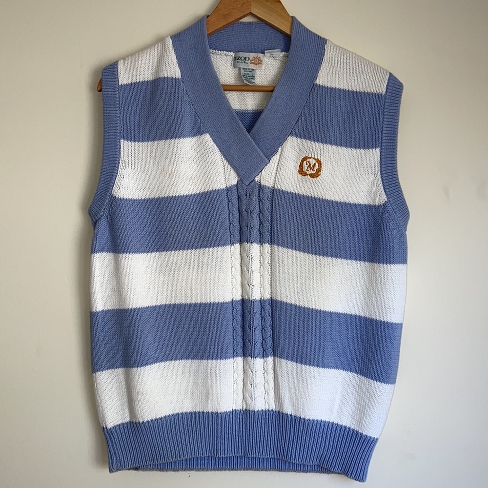 VINTAGE | IZOD preppy striped sweater vest - Picture 9 of 10